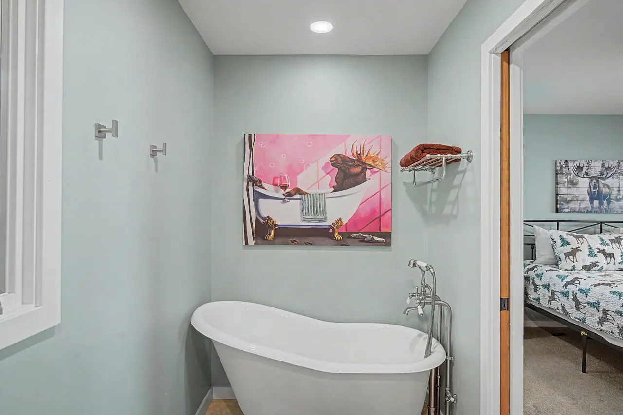 Clawfoot soaking tub